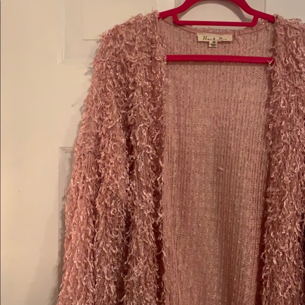 😍 fuzzy lightweight cardigan pink mauve